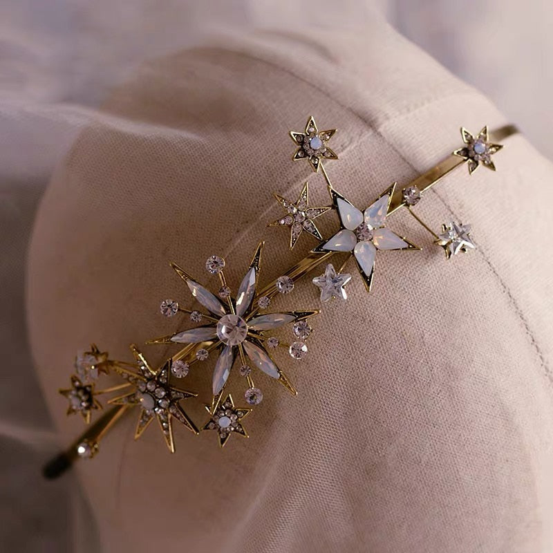 Emily Crystal Stars Bridal Headband