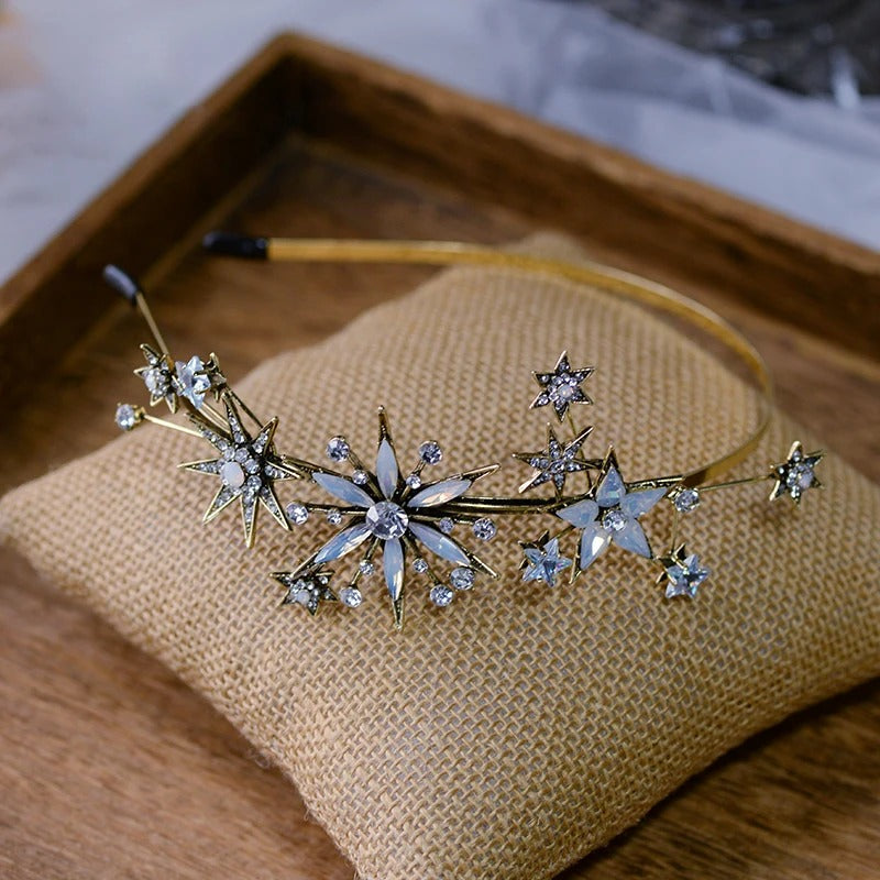 Emily Crystal Stars Bridal Headband