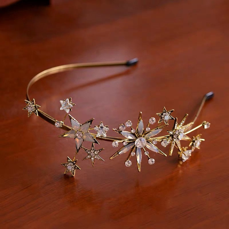 Emily Crystal Stars Bridal Headband